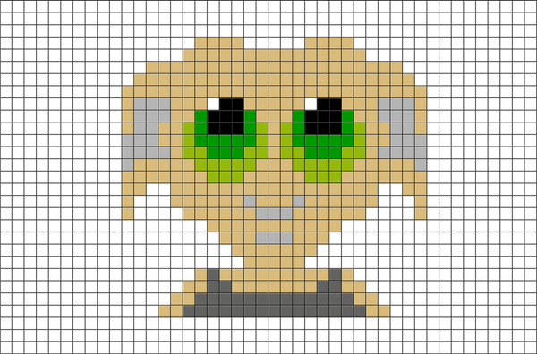 Harry Potter Dobby Pixel Art
