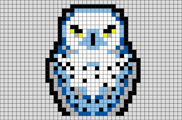 Harry Potter Hedwig Pixel Art