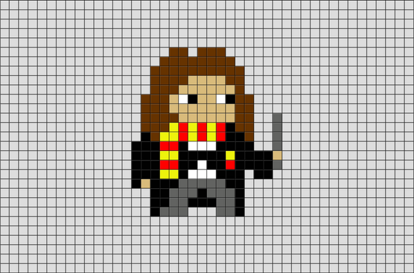 Harry Potter Hermione Pixel Art