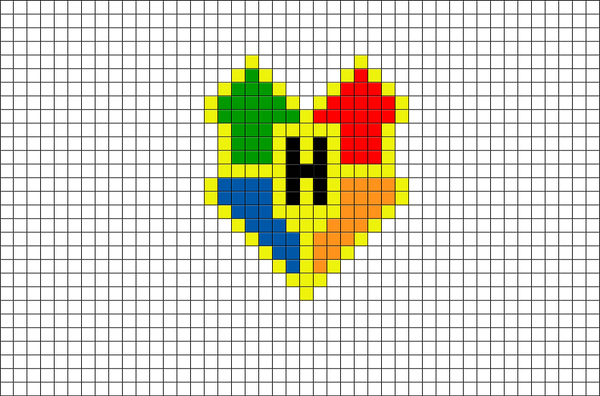 Harry Potter Hogwarts Crest Pixel Art