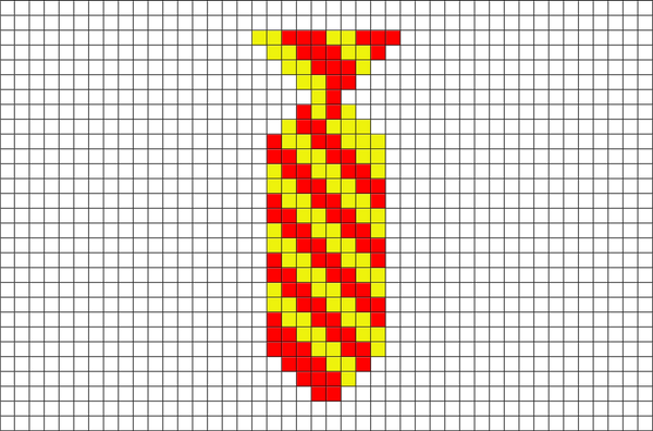 Harry Potter House Ties Gryffindor Pixel Art