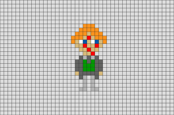 Harry Potter Professor Remus Lupin Pixel Art
