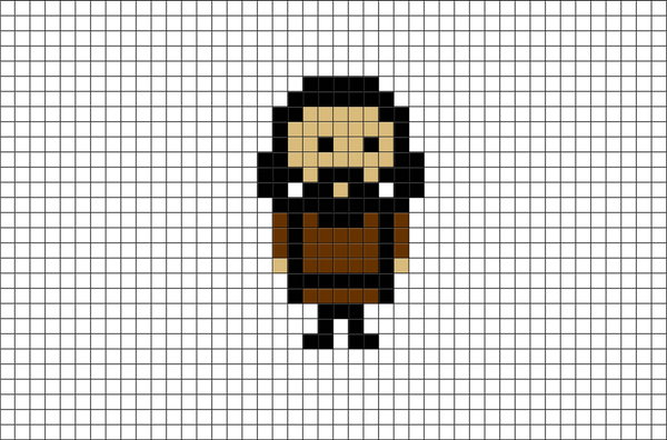 Harry Potter Rubeus Hagrid Pixel Art