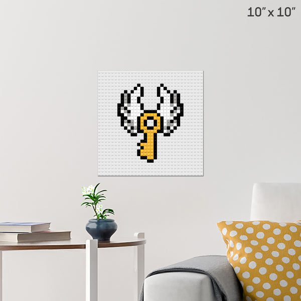 Harry Potter Winged Key Brick Poster