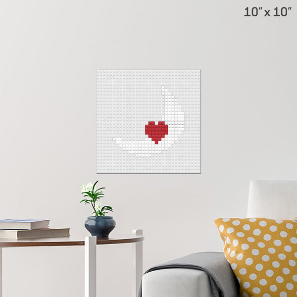 Heart and Moon Brick Poster