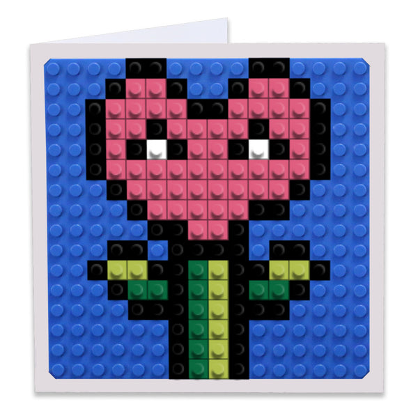 Heart Flower Greeting Card