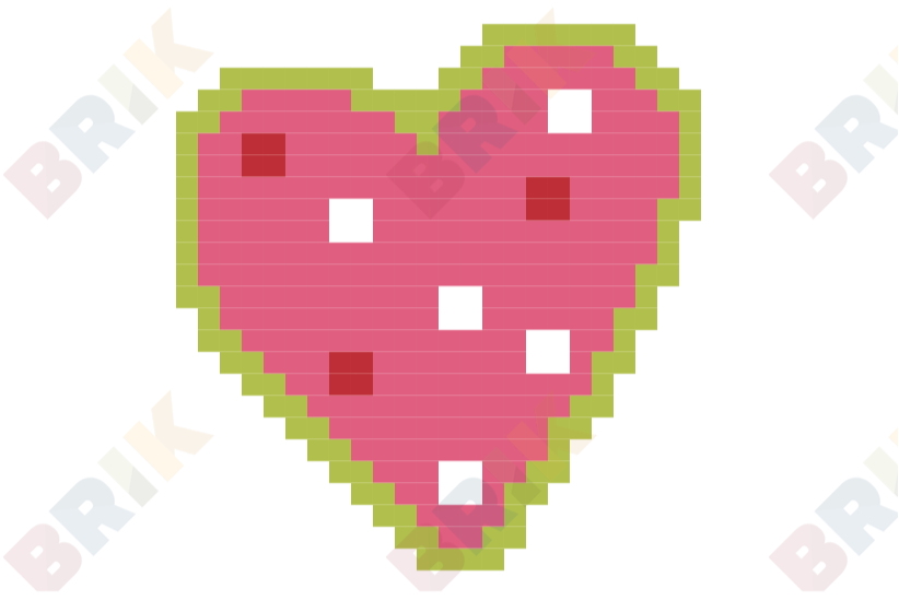 画用紙に描く‼️　HEART。 heart-pixel-art-pixel-art-