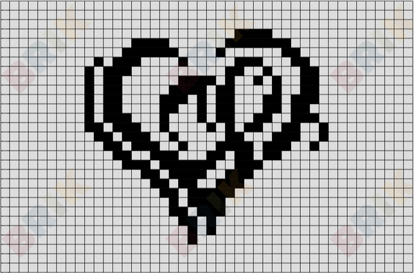 Heart Tattoo Pixel Art