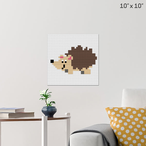Hedgehog Brick Poster