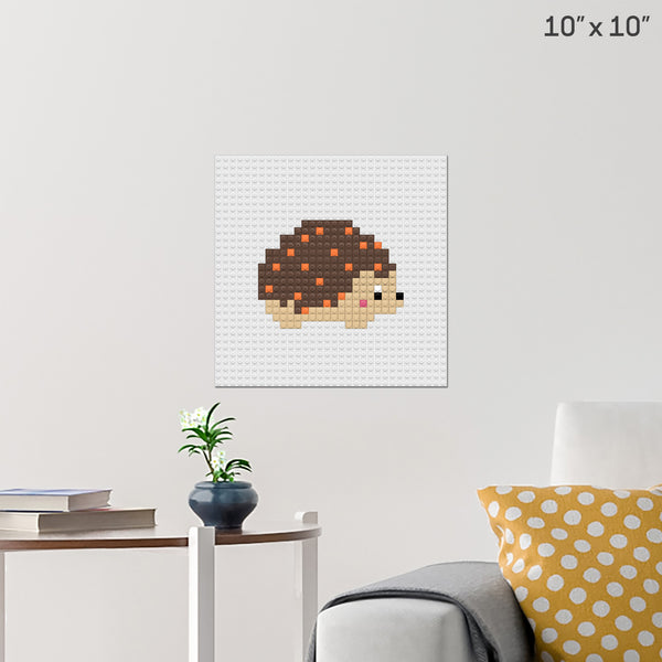 hedgehog Brick Poster