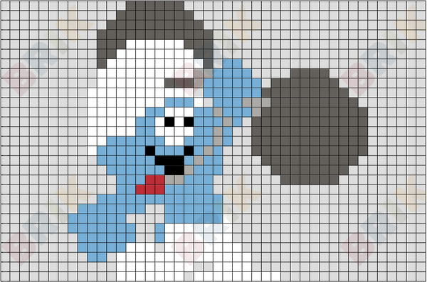 Hefty Smurf Pixel Art
