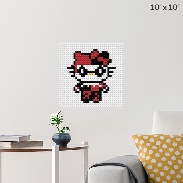 Hello Kitty Harley Quinn Brick Poster