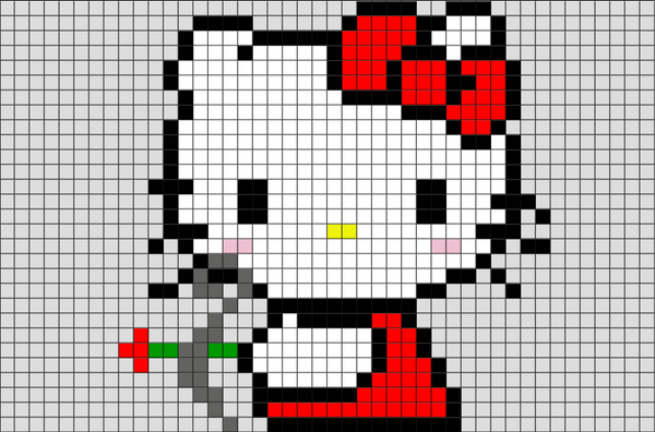 Hello Kitty Pixel Art