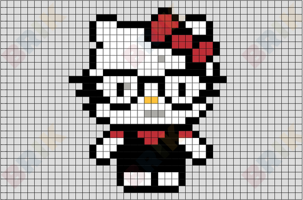 Hello Kitty Pixel Art