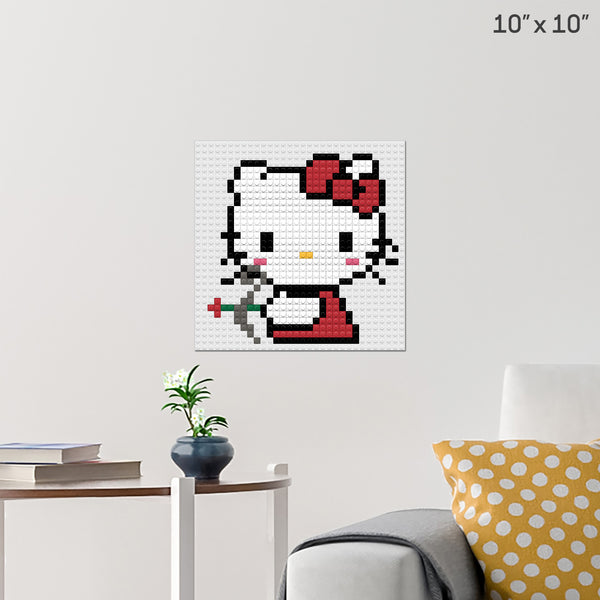 Hello Kitty Brick Poster