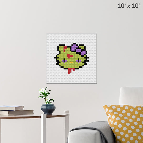 Hello Kitty Zombie Brick Poster
