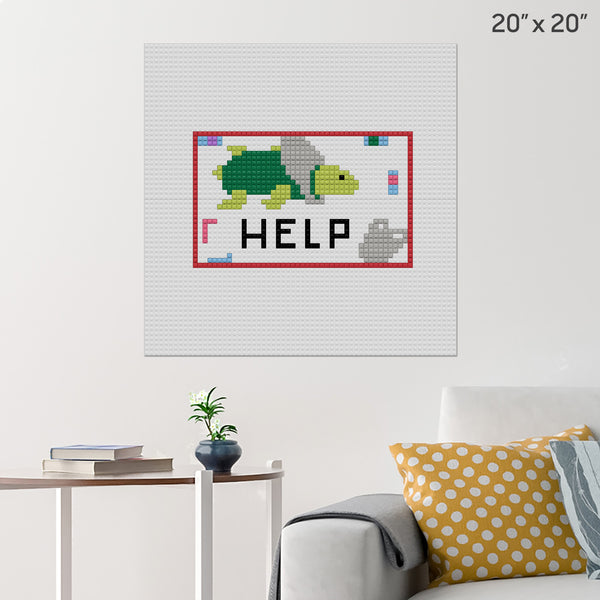 Help us!!! Brick Poster