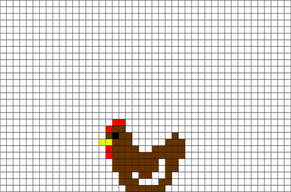Hen Pixel Art