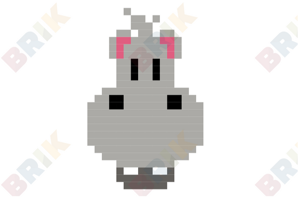 Hippo Pixel Art