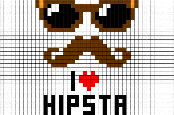 Hipster Sunglasses Pixel Art