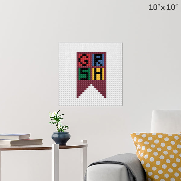 Hogwarts Banner Brick Poster