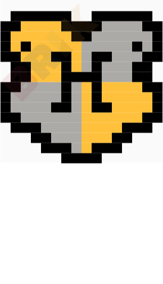 Hogwarts Hufflepuff House Crest Pixel Art
