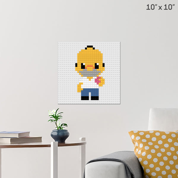 Homer Simpson Brick Poster