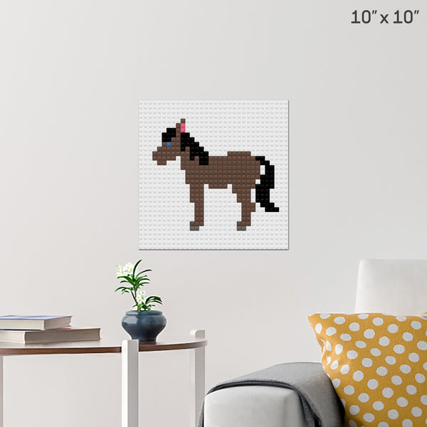 Horse Brick Poster