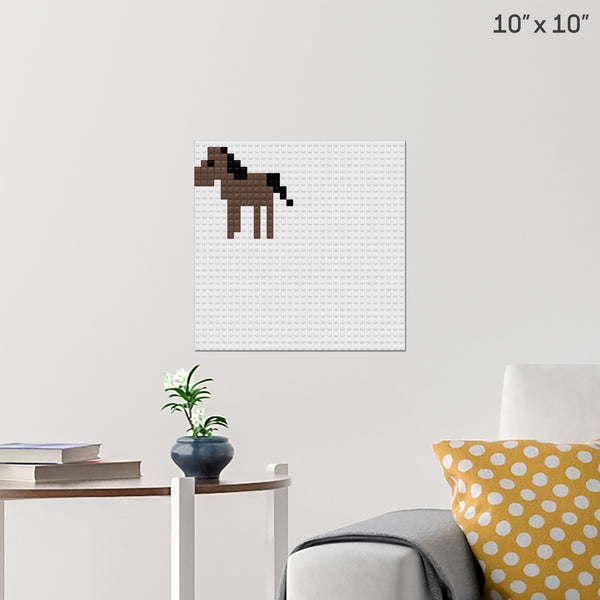 Horse Brick Poster