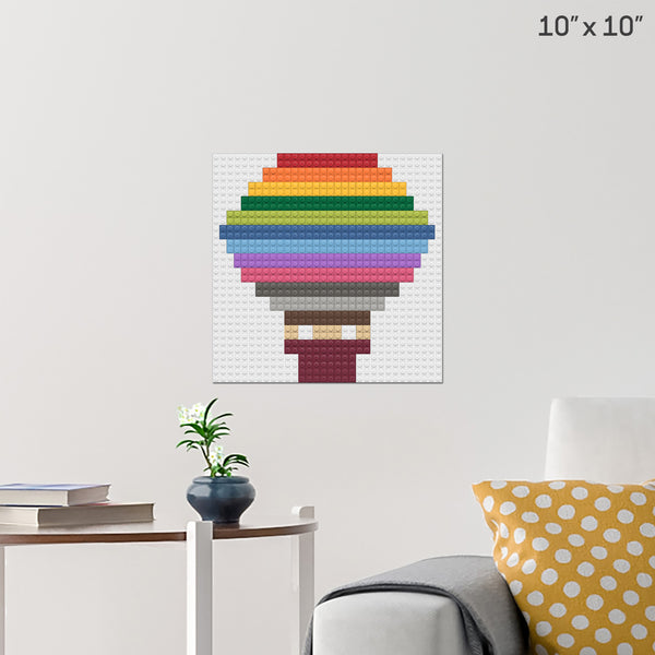 hot air balloon 10 x 10 new Brick Poster