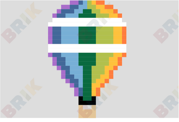 Hot Air Balloon Day Pixel Art