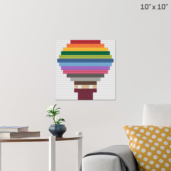 hot air balloon final final Brick Poster