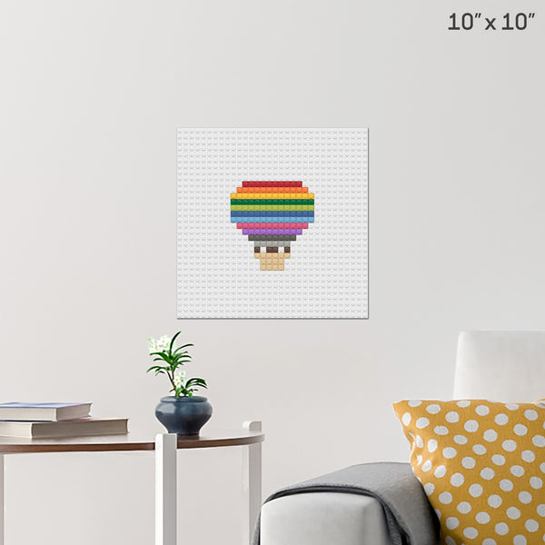 hot air balloon Brick Poster