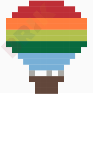Hot Air Balloon Pixel Art