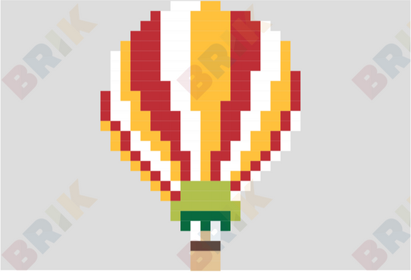 Hot Air Balloon Pixel Art