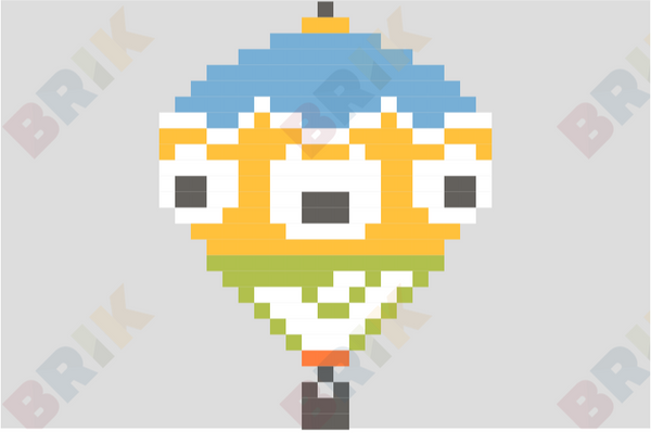 Hot Air Balloon Pixel Art