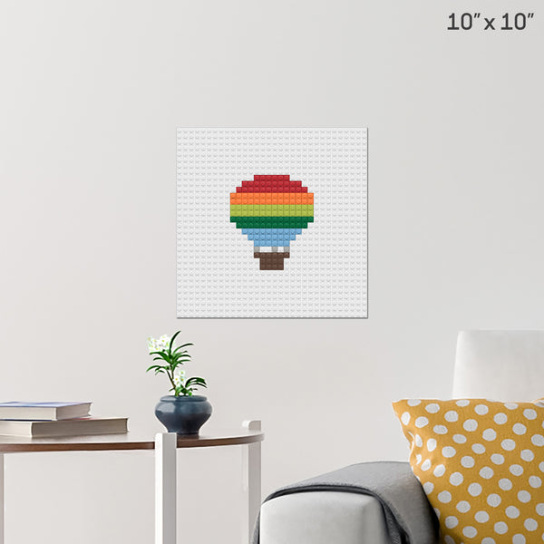Hot Air Balloon Brick Poster