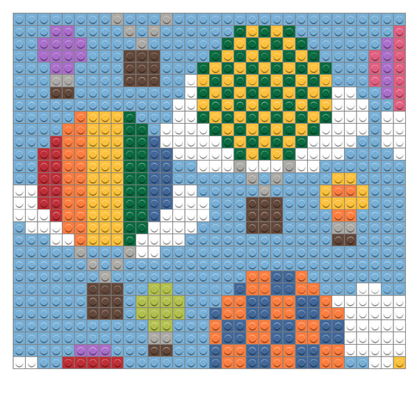 Lego® Hot Air Balloons in Sky