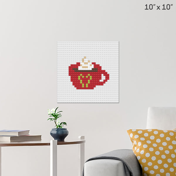 Hot Choco with Whip Cream Brick Poster