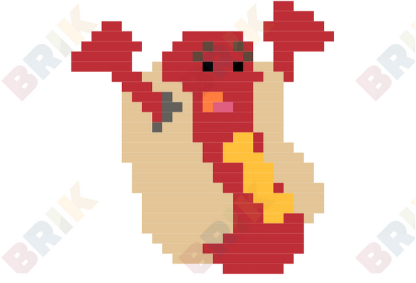 Hot Dog Pixel Art