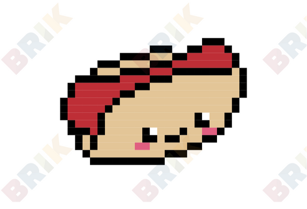 Hot Dog Sandwich Pixel Art