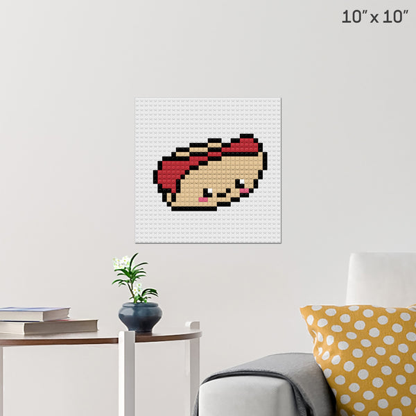 Hot Dog Sandwich Brick Poster