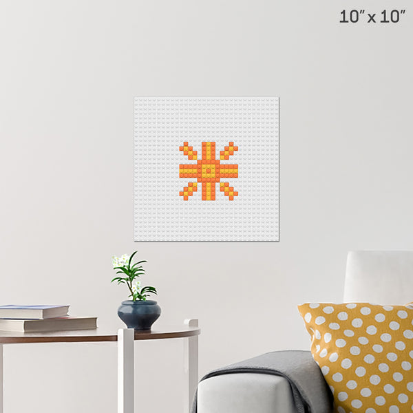 hot sun Brick Poster