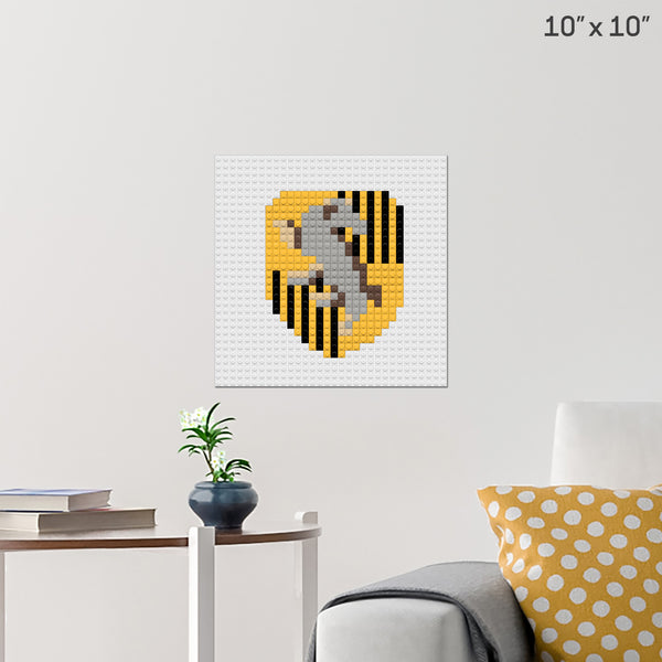 Hufflepuff Crest Brick Poster