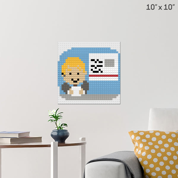 Hug a Newsman Day Brick Poster