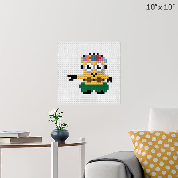 Hula Minion Brick Poster