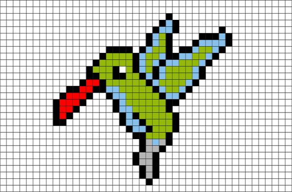Hummingbird Pixel Art