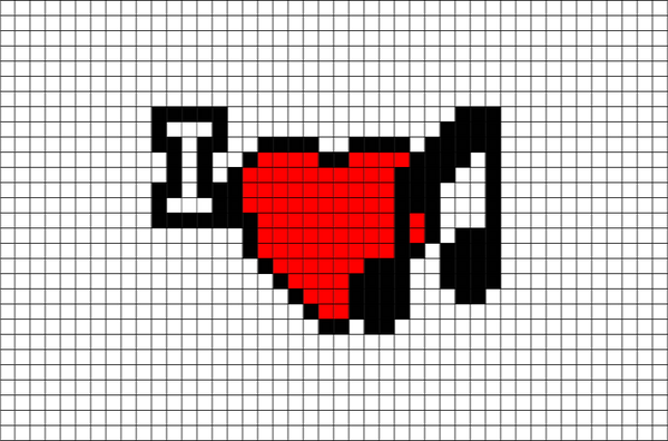 I Heart Music Pixel Art