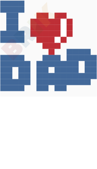I Love Dad Pixel Art