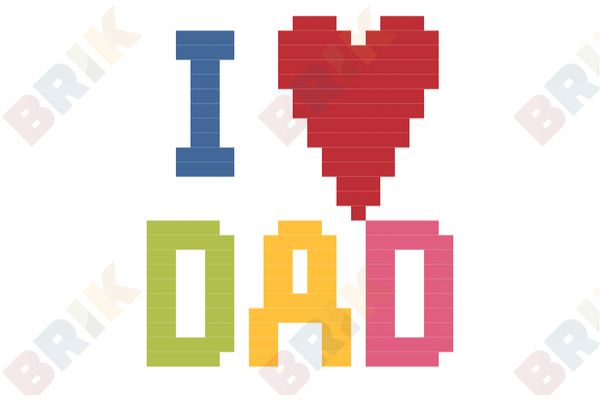 I Love Dad Pixel Art